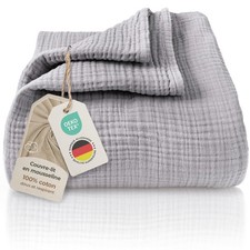 Premium Plaid canape Grande Taille en Mousseline 100% Coton - Couvre lit