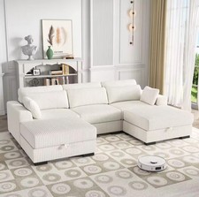 Canapé 3 places luxe élégant moderne beige
