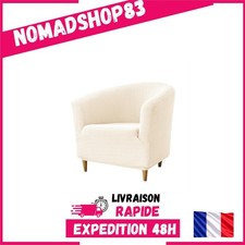 Housse de Fauteuil Cabriolet 1 Place Beige Extensible Chesterfield