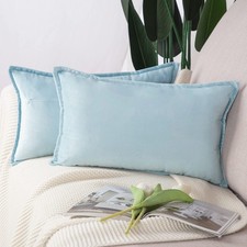 Lot de 2 Doux Velours Décoratif Housses de Coussin Luxe Style pour canapé Cha...